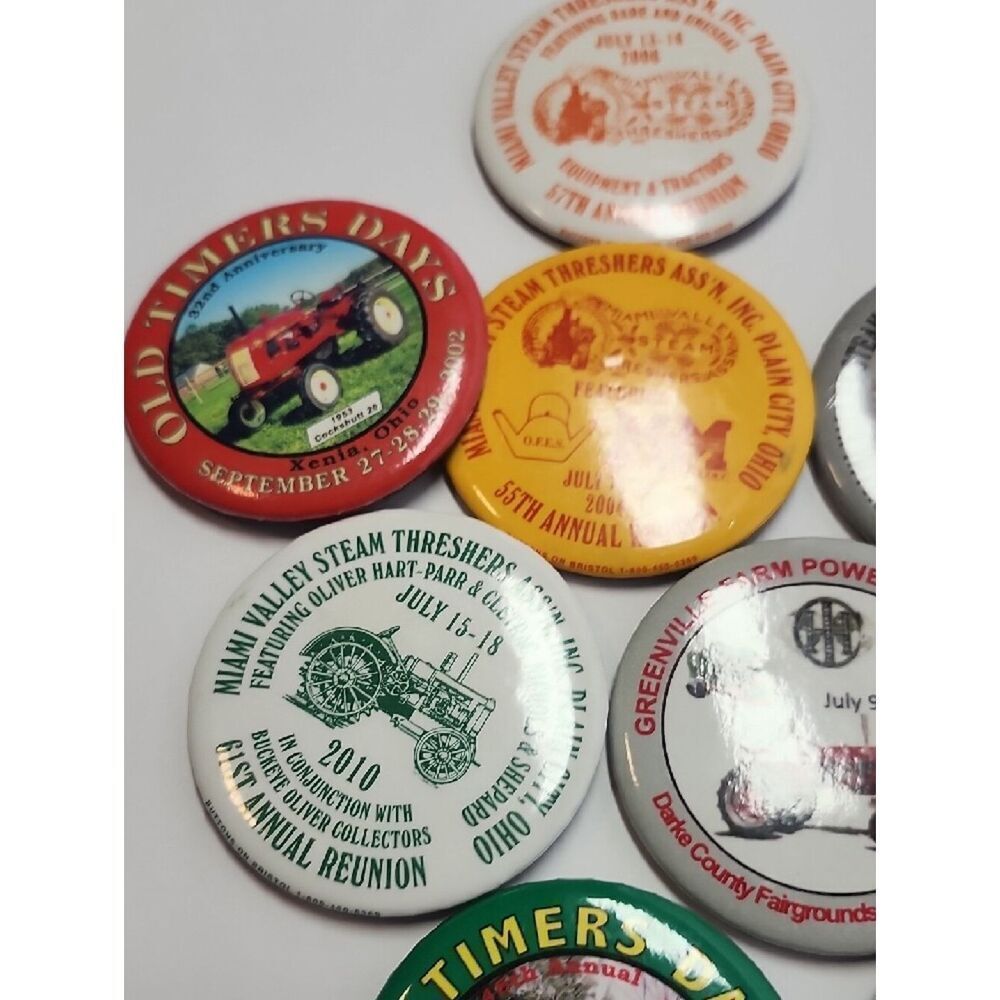 Tractor Event Pin Lot — Multicolor Tractor Buttons - Picture 3 of 5
